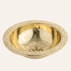 lavabo marroquí latón dorado