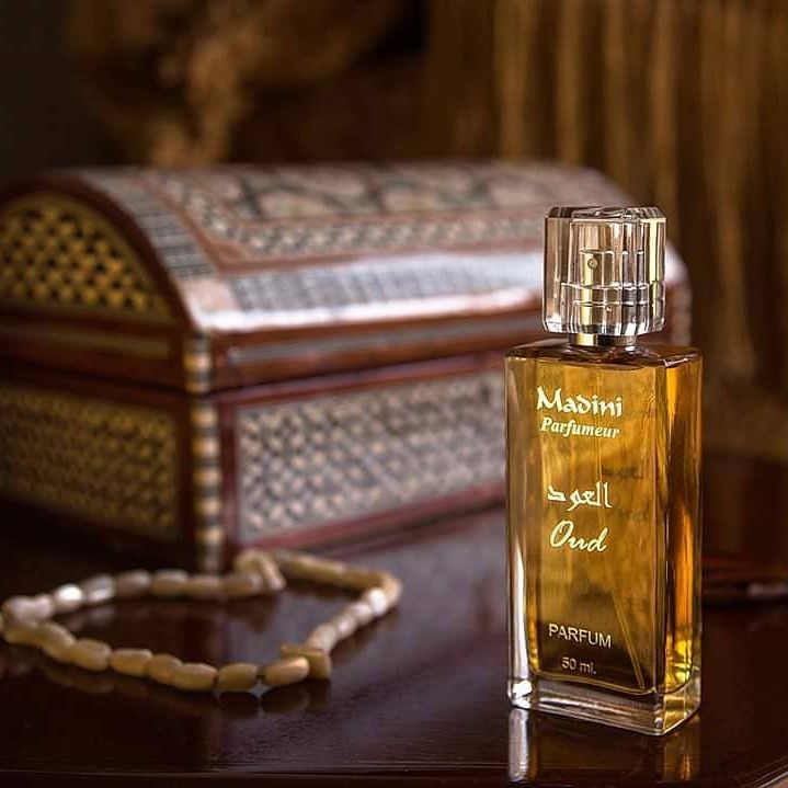 Cesta de perfume árabe Oud MADINI + sabonete em barra
