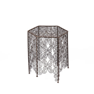 Mesa marroquí auxiliar de hierro