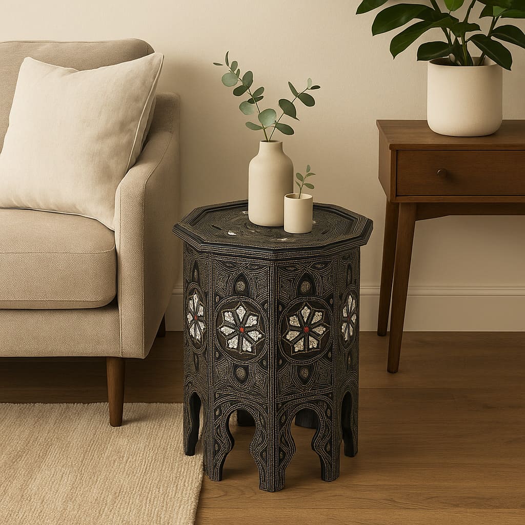 mesa marroquí auxiliar escena