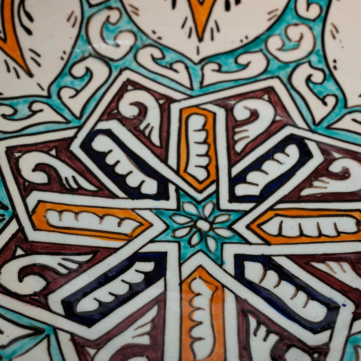 Plato marroquí cerámica de Fez Malek 40cm