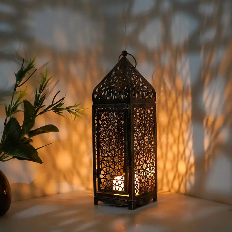 portavelas árabe moderno metal islam 30x9