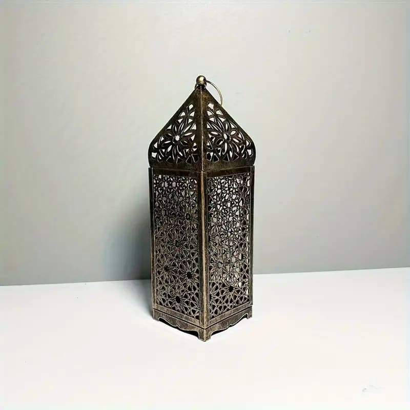 Castiçal de metal árabe moderno estilo islâmico 30x9x9