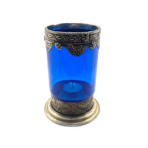 Portavelas marroquí vaso grande con alpaca