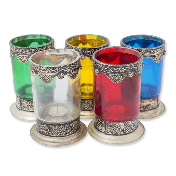 Portavelas marroquí vaso grande con alpaca