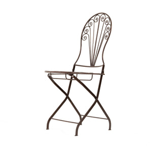 Silla marroquí de forja plegable tono cobrizo