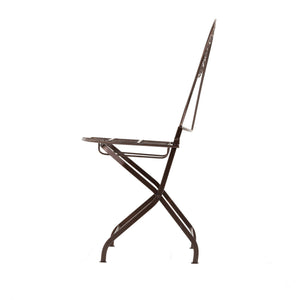 Silla marroquí de forja plegable tono cobrizo