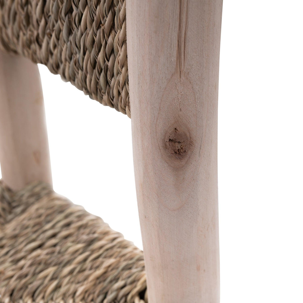 Silla marroquí de madera de limonero y anea