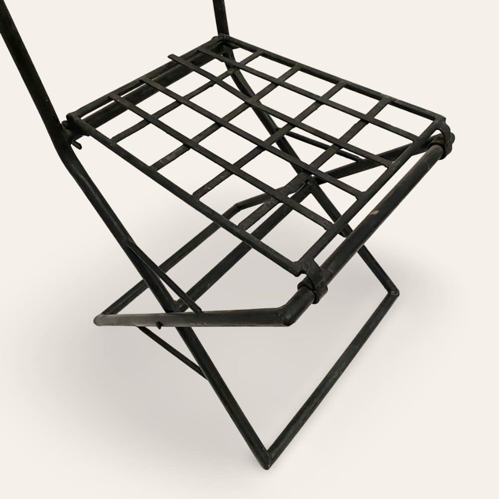 silla marroquí forja oleaje detalle