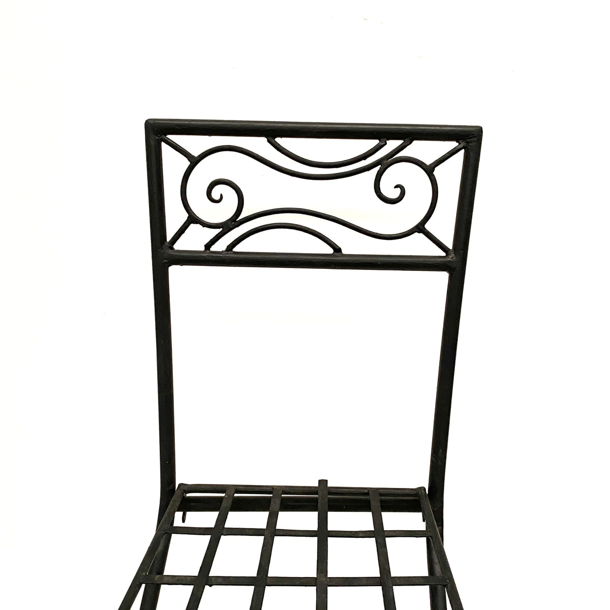 Silla Marroquí de Forja Diseño Oleaje negra