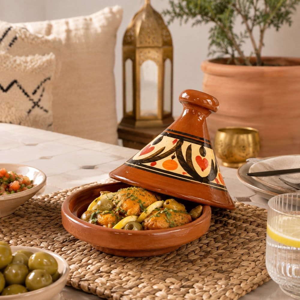 tajín marroquí cocina cerámica 22cm