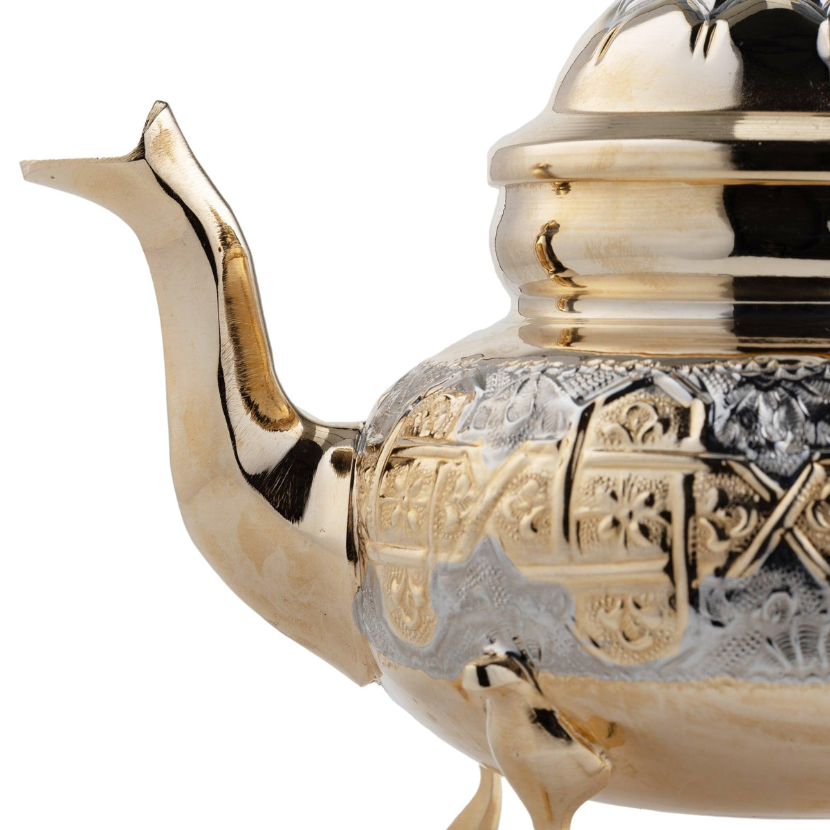 Tetera árabe de alpaca dorada Alquba 1000ml