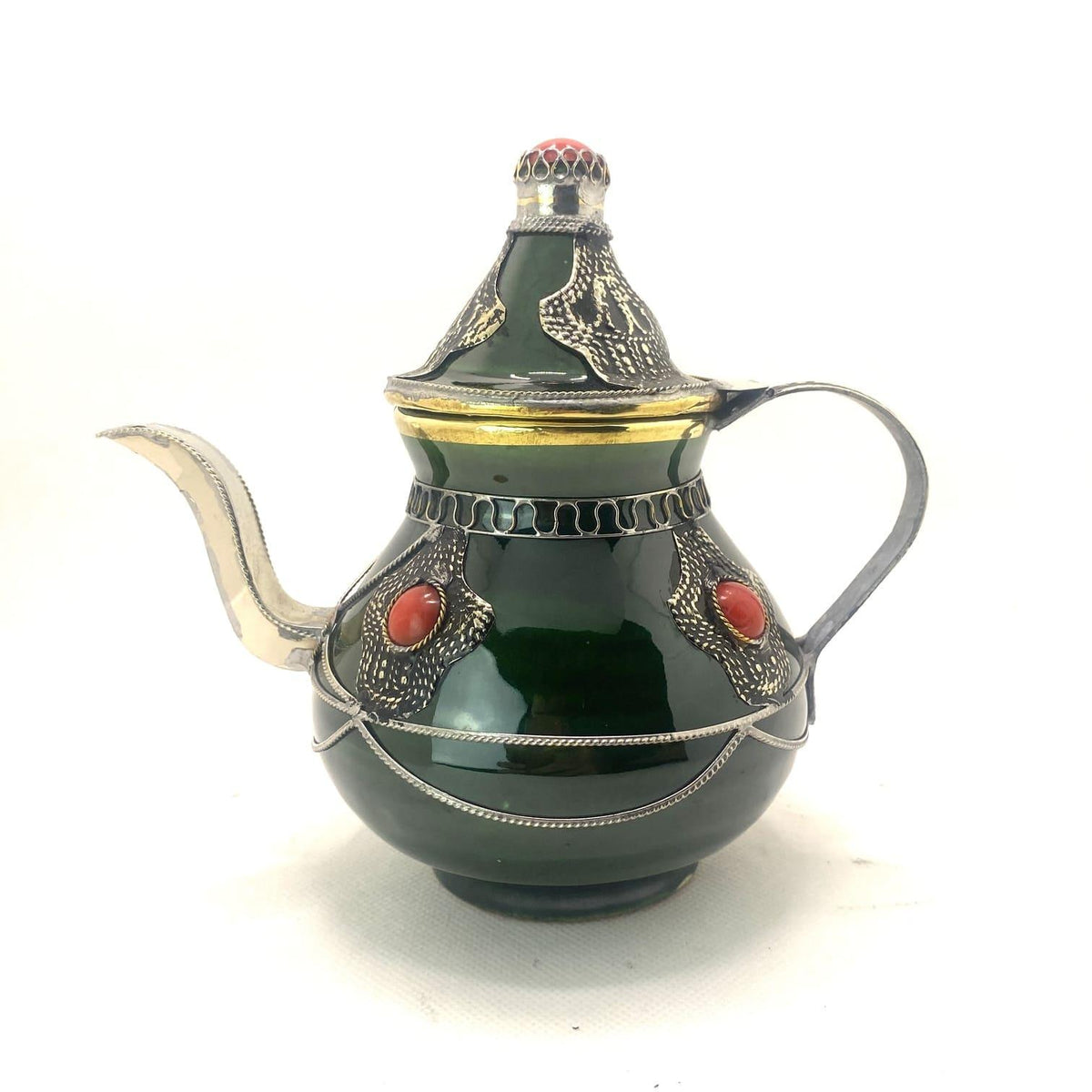 Tetera marroquí de cerámica decorativa